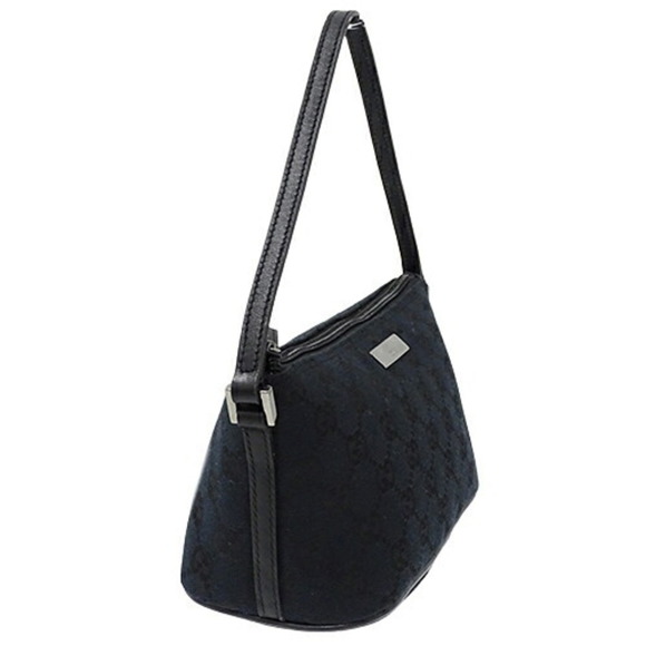 Gucci GUCCI Pouch Women's Hand Handbag GG Canvas Black 039/1103 - Picture 4 of 10